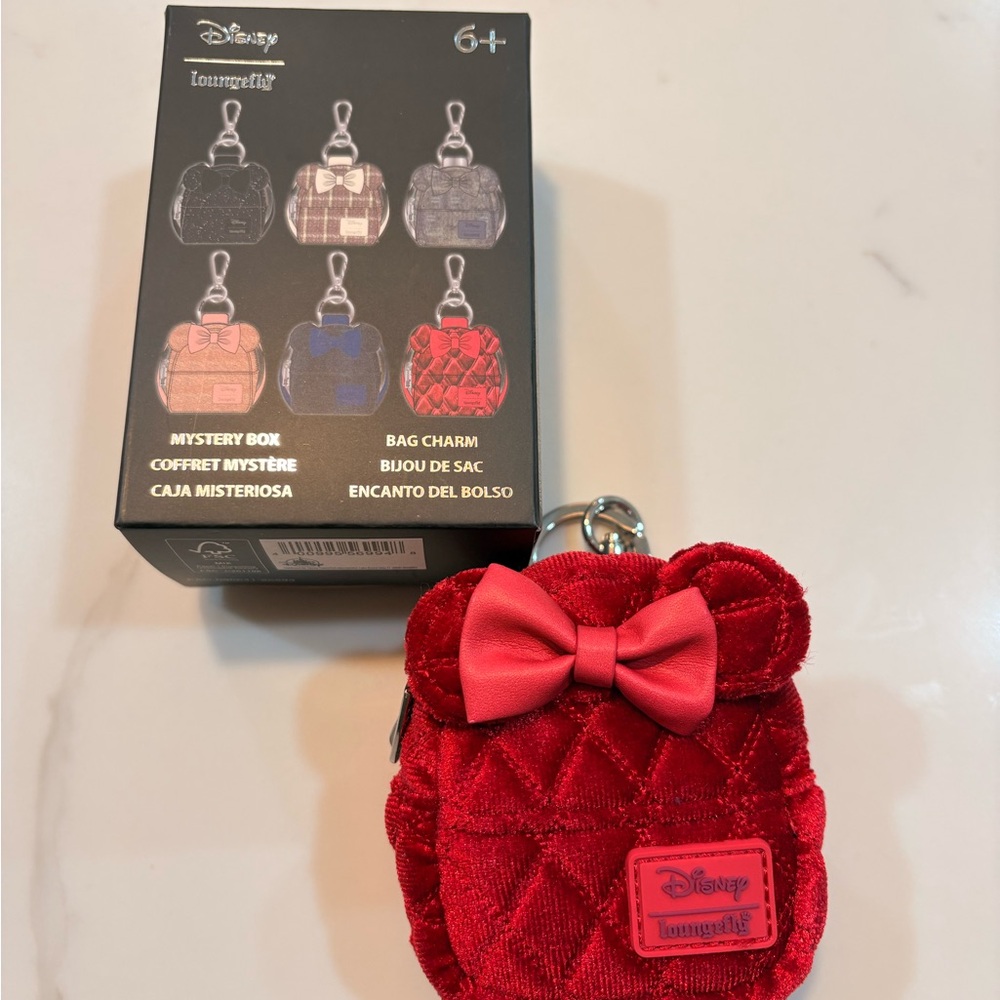 Disney Red Quilted Mini Backpack Keychain - Picture 8 of 8